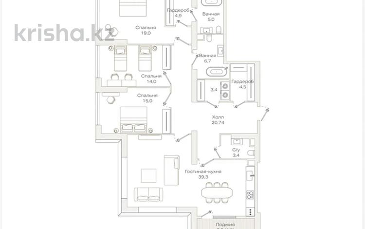 4-бөлмелі пәтер · 138.24 м² · 2/9 қабат, Проспект Аль-Фараби и улица Маркова — ПРОДАЖА БЕЗ КОМИССИИ ! БЛОК НА АЛЬ ФАРАБИ !, бағасы: ~ 195.7 млн ₸ в Алматы, Бостандыкский р-н — фото 2