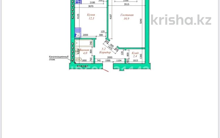1-комнатная квартира · 46.4 м² · 9/10 этаж, Алья Молдогулова 70 за 16 млн ₸ в Актобе — фото 2