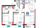 3-бөлмелі пәтер · 70.72 м² · 8/9 қабат, Е 117 55, бағасы: 41 млн ₸ в Астане, Есильский р-н — фото 7