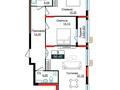 3-комнатная квартира · 86.4 м² · 13/14 этаж, Ермек Серкебаев 22 за 38.4 млн ₸ в Астане — фото 4