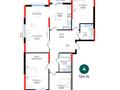4-бөлмелі пәтер · 124.14 м² · 11/14 қабат, Ермек Серкебаев 22, бағасы: 53.3 млн ₸ в Астане — фото 4