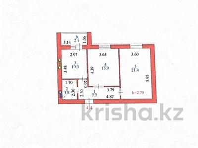 2-бөлмелі пәтер, 61.2 м², 8/12 қабат, Бейбарыс Султан, бағасы: 25 млн 〒 в Астане, Сарыарка р-н