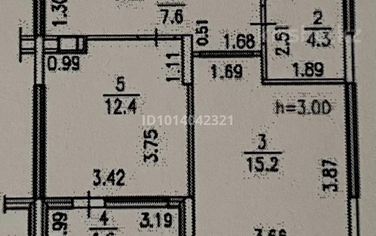 1-бөлмелі пәтер · 41.1 м² · 4/12 қабат, Ботагөз 2/2, бағасы: ~ 32.3 млн ₸ в Алматы, Алатауский р-н — фото 2