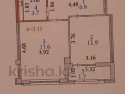 1-комнатная квартира, 42 м², 3/9 этаж, Кайым Мухамедханова 11 за 25.4 млн 〒 в Астане, Есильский р-н