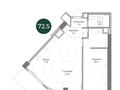2-бөлмелі пәтер · 72.5 м² · 3/9 қабат, Тимирязева — Байтурсынова, бағасы: 100 млн ₸ в Алматы, Бостандыкский р-н