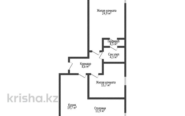3-комнатная квартира · 87 м² · 4/4 этаж, Жалена Тулепова 10-9 за 48 млн 〒 в Атырау — фото 2