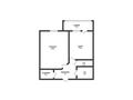 1-комнатная квартира · 41.1 м² · 6/9 этаж, Микрорайон Аэропорт 1, Аэропорт за 19.5 млн ₸ в Костанае — фото 7