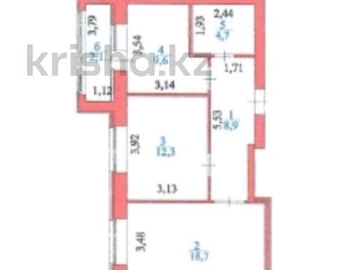 2-комнатная квартира, 56.3 м², 3/10 этаж, Улы Дала — Казыбек Би за 25 млн 〒 в Астане
