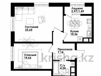 2-бөлмелі пәтер · 68 м² · 4/9 қабат, Симферопельская 1/2 — Cулейменова, бағасы: 54.5 млн ₸ в Алматы, Ауэзовский р-н