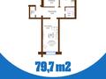 2-комнатная квартира · 79.7 м² · 1/3 этаж, Шапета ксопанова 14 за 26.3 млн ₸ в Уральске — фото 9