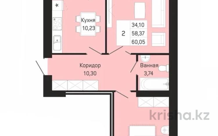 2-комнатная квартира · 60 м² · 6/9 этаж, E 430 3/1 за 20 млн ₸ в Астане — фото 20