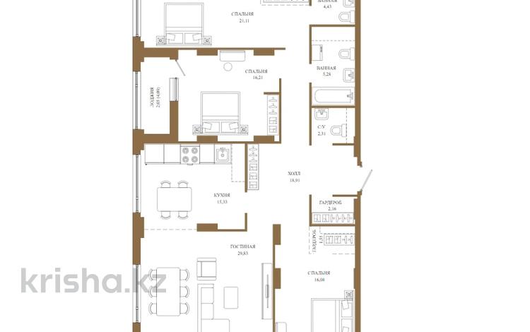 4-бөлмелі пәтер · 138.08 м² · 8/18 қабат, Достык 8/5 — БЕЗ КОМИСИИИ / ШИКАРНАЯ ВИДОВАЯ КВАРТИРА НА МЕЧЕТЬ/ КЛАССНЫЕ ЦЕНЫ /ЗВОНИТЕ ЕСТЬ ВЫБОР ОГРОМНЫЙ, бағасы: ~ 93.9 млн ₸ в Астане, Есильский р-н — фото 2