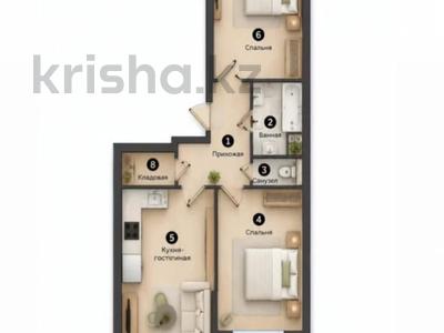 3-комнатная квартира · 72.6 м² · 6/7 этаж, Естай — Ипотека за 29 млн ₸ в 