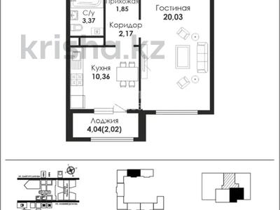 1-комнатная квартира, 40 м², 4/9 этаж, Нажимеденова 29 за ~ 17.9 млн 〒 в Астане, Алматы р-н
