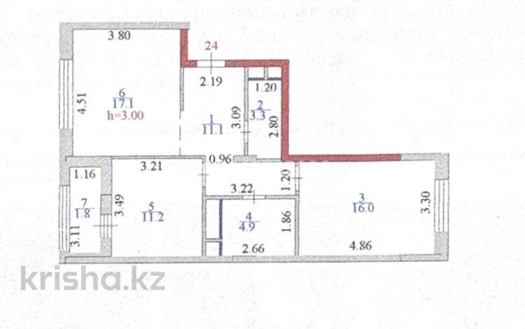 2-комнатная квартира · 65.4 м² · 7/8 этаж, Алихан Бокейхан 38 за 69 млн ₸ в Астане, Есильский р-н — фото 2