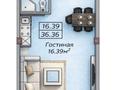 1-комнатная квартира · 40 м² · 3/9 этаж, Учётный квартал 065 №1445 — Апорт за 17 млн ₸ в Туздыбастау (Калинино) — фото 4