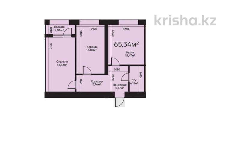 2-комнатная квартира · 65.34 м² · 2/5 этаж, Увалиева 8/3 за ~ 28.1 млн ₸ в Усть-Каменогорске — фото 2