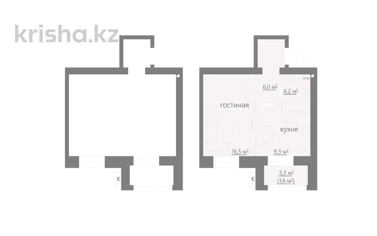 1-бөлмелі пәтер · 39.6 м², мкр Михайловка , Крылова 15, бағасы: ~ 22.7 млн ₸ в Караганде, Казыбек би р-н — фото 2