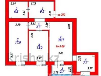 3-комнатная квартира · 82.4 м² · 5/12 этаж, Чингиз Айтматов 65 за 37 млн ₸ в Астане, Нура р-н