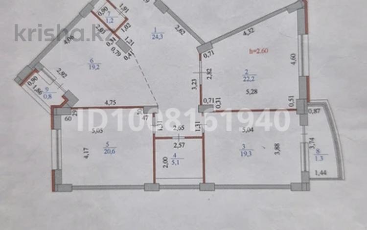 3-бөлмелі пәтер · 115 м² · 9/18 қабат, Богенбаи батыр 54 — Богенбаи батыр Республика, бағасы: 55 млн ₸ в Астане, р-н Байконур — фото 2