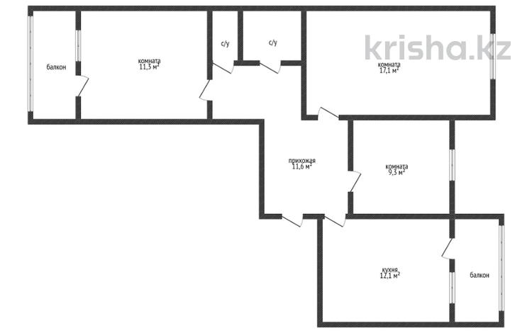 3-бөлмелі пәтер · 67.2 м² · 5/5 қабат, 6 микрорайон 1, бағасы: 28 млн ₸ в Костанае — фото 2