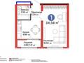 1-комнатная квартира · 35 м² · 9/17 этаж, Улы Дала 14 — Uia daryn A, С РЕМОНТОМ за 22.5 млн ₸ в Астане, Нура р-н — фото 2