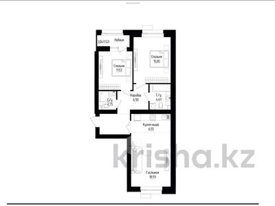 3-комнатная квартира · 72.92 м² · 6/9 этаж, Хусейн бен Талал за 36.5 млн ₸ в Астане, Нура р-н