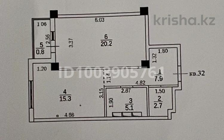 1-бөлмелі пәтер · 53.3 м² · 4/10 қабат, 18А ш/а 5, бағасы: 18 млн ₸ в Актау, 18А мкр — фото 2
