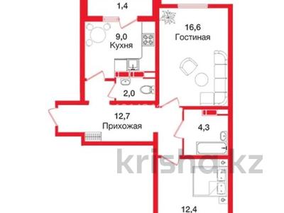 2-комнатная квартира · 58 м² · 12/12 этаж, мкр Акбулак, Байтерекова за 34 млн ₸ в Алматы, Алатауский р-н