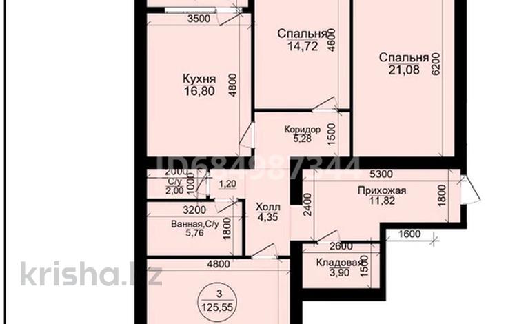 3-бөлмелі пәтер, 128.75 м², 3/7 қабат, 41 микрорайон 2 — 20 микрорайона жк Отырар сити, бағасы: 24.4 млн 〒 в Актау — фото 2