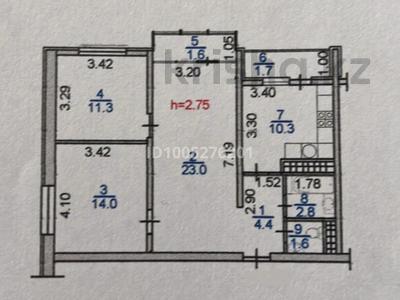 3-бөлмелі пәтер · 71 м² · 11/12 қабат, мкр Акбулак, Дарабоз 77, бағасы: 38 млн ₸ в Алматы, Алатауский р-н
