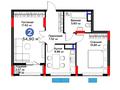 2-комнатная квартира · 54.9 м², мкр Нурсая, Абулхайр-хана за ~ 26.1 млн ₸ в Атырау — фото 2