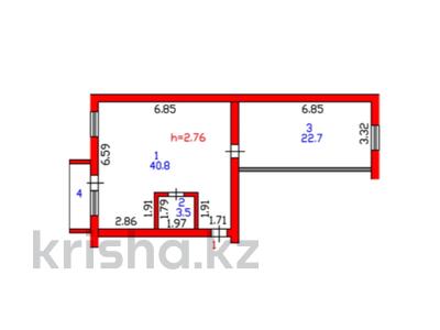 2-комнатная квартира · 68.9 м² · 1/5 этаж, 2я-Новаторная 10/1 за ~ 26.2 млн 〒 в Петропавловске