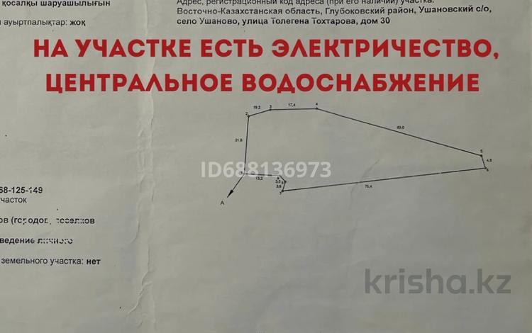 Участок · 25 соток, Толегена Тохтарова 30 за 2.5 млн ₸ в Ушановском — фото 2