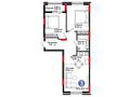 3-комнатная квартира · 65.42 м², Туран 55/16 за ~ 50.3 млн ₸ в Астане, Нура р-н — фото 3