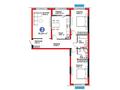 3-комнатная квартира · 90.6 м², Тараз 8/1 за ~ 63.6 млн ₸ в Алматы, Турксибский р-н — фото 3