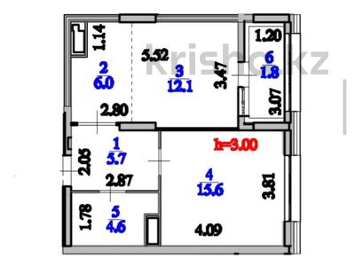 2-комнатная квартира · 45.8 м² · 11/14 этаж, Кайым Мухамедханова за 34.8 млн ₸ в Астане, Нура р-н