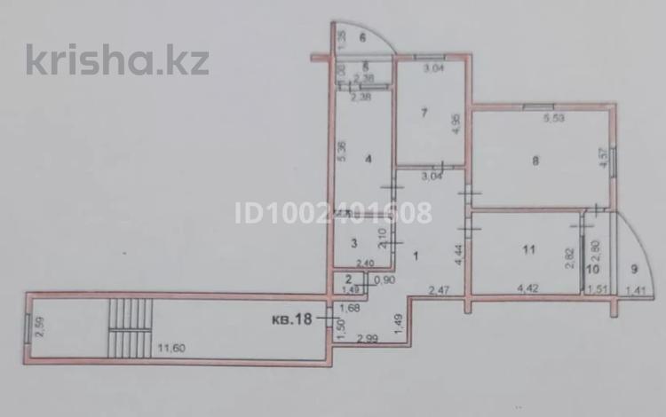 3-комнатная квартира · 96.2 м² · 5/5 этаж, мкр Нурсат за 40 млн ₸ в Шымкенте, Каратауский р-н — фото 2