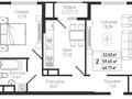 2-бөлмелі пәтер · 60.77 м² · 9/9 қабат, мкр Акжайык, Толеметова 106/3, бағасы: ~ 26.1 млн ₸ в Шымкенте, Абайский р-н — фото 2
