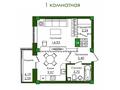 1-бөлмелі пәтер · 40.64 м², Е-779 32/1, бағасы: ~ 25.6 млн ₸ в Астане, Есильский р-н — фото 3