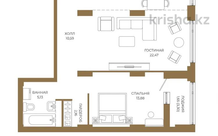 2-бөлмелі пәтер · 73.36 м² · 12/18 қабат, Достык 8/5 — ВЫБОР ЭТАЖА И ПЛАНИРОВКИ!!! БЕЗ КОМИССИИ!!!, бағасы: ~ 52 млн ₸ в Астане, Есильский р-н — фото 2