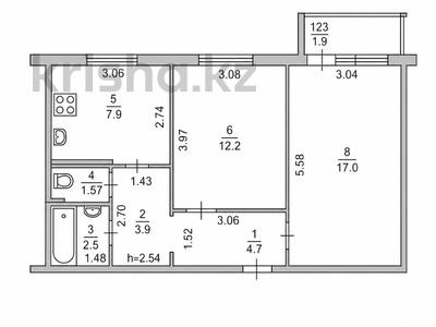 2-бөлмелі пәтер · 51 м² · 9/9 қабат, 11 ш/а., бағасы: 14 млн ₸ в Актобе, мкр 11