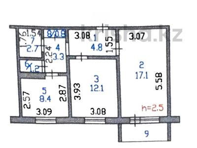 2-комнатная квартира · 51.6 м² · 5/9 этаж, Болатбаева за 17.5 млн ₸ в Петропавловске