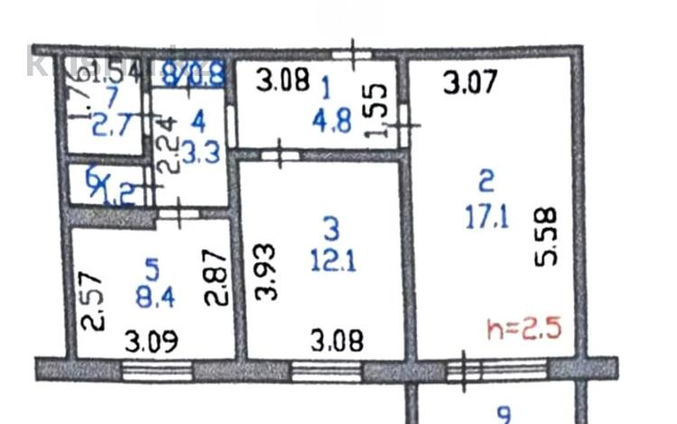 2-бөлмелі пәтер · 51.6 м² · 5/9 қабат, Болатбаева, бағасы: 17.5 млн ₸ в Петропавловске — фото 4