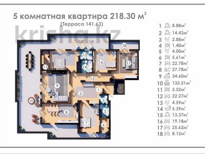 5-комнатная квартира, 360 м², 14/14 этаж, 17-й мкр 217/1 за 74 млн 〒 в Актау, 17-й мкр