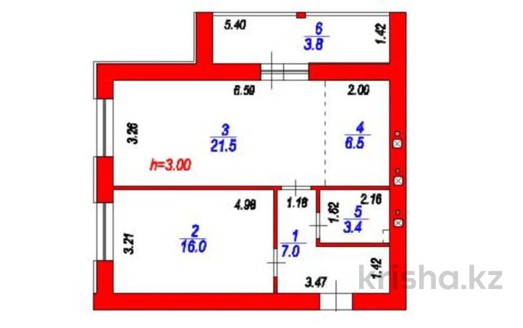 2-комнатная квартира · 58.2 м² · 8/12 этаж, ​Улица Шамши Калдаяков, 46 46 за ~ 23 млн ₸ в Астане, Сарайшык р-н — фото 2