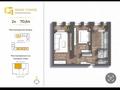 2-комнатная квартира · 70.64 м², мкр. Алтын орда 192 — Халела досмухамедулы за ~ 24 млн ₸ в Актобе — фото 2