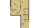 3-бөлмелі пәтер · 75.6 м² · 13/15 қабат, Тауелсиздик 23/1 — Шарль де Голль, бағасы: 50.5 млн ₸ в Астане, Алматы р-н — фото 3