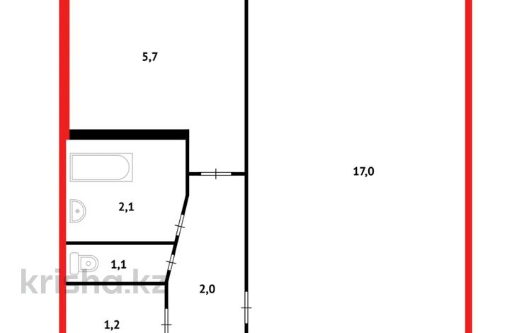 1-комнатная квартира · 31 м² · 1/5 этаж, пр. Строителей за 12 млн ₸ в Караганде, Казыбек би р-н — фото 2