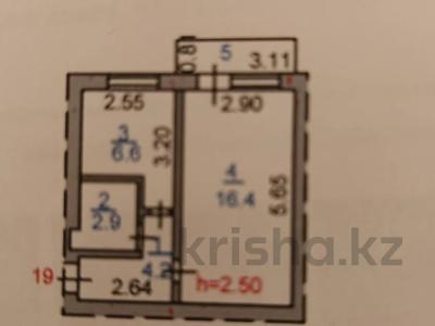 1-комнатная квартира · 30.9 м² · 5/5 этаж, Кобыланды батыра 62 за 13.9 млн 〒 в Костанае